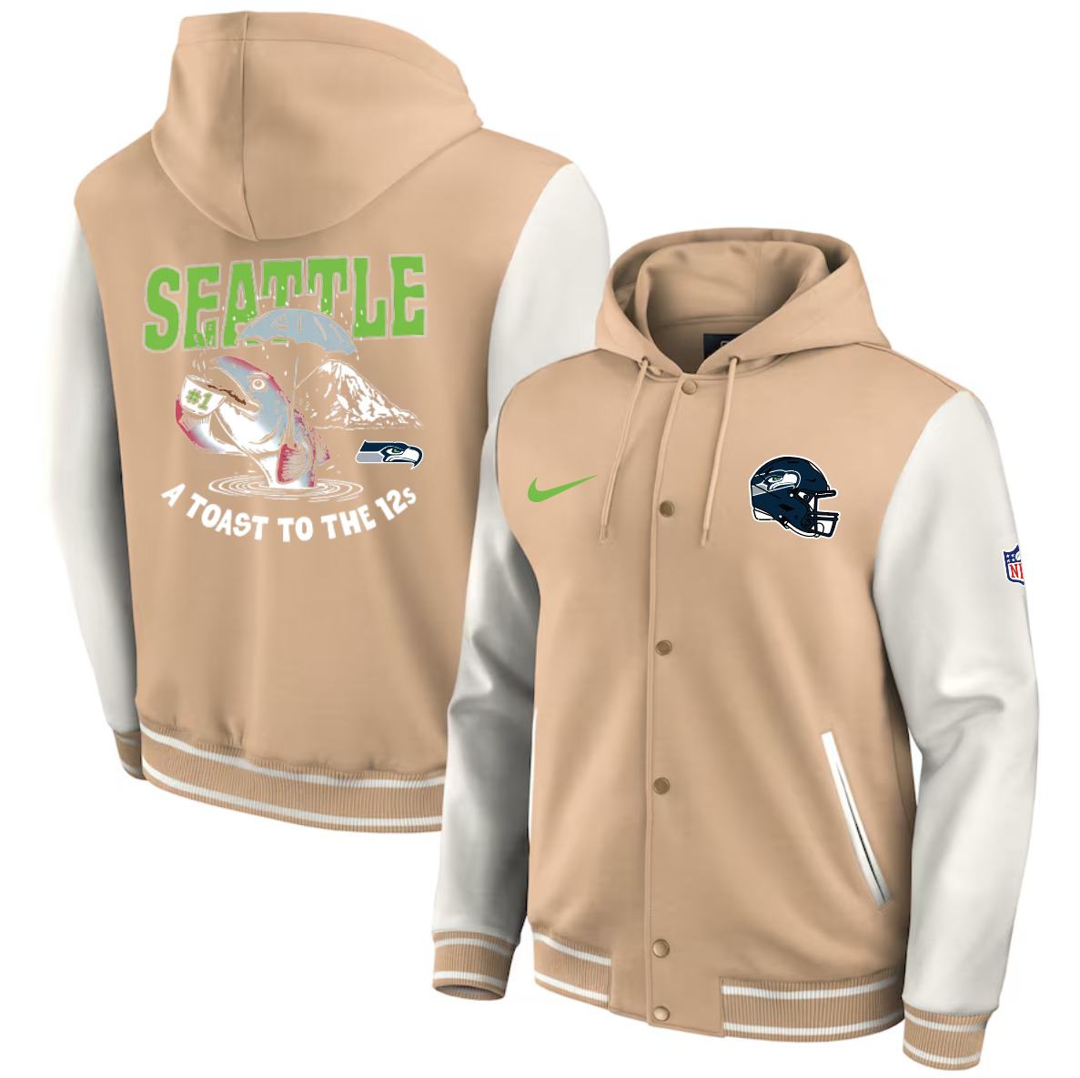 Men 2025 NFL Seattle Seahawks jacket syle 2->nfl jacket->Sports Accessory